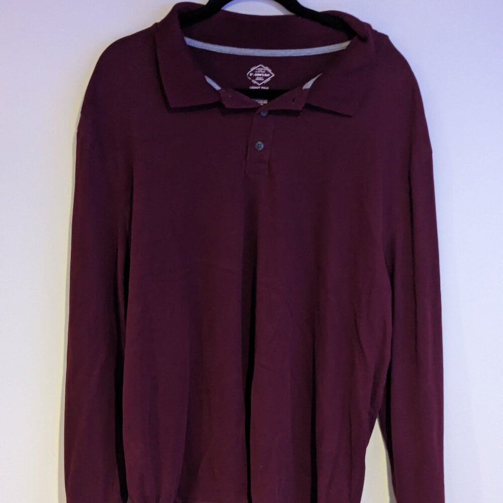 St. Johns Bay Mens Long Sleeve Polo